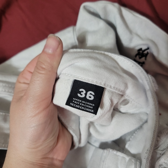 Embellish Jeans Mens 36x29 Olvidar Cargo Denim Pants Slim Distressed Skater Goth - Picture 8 of 11